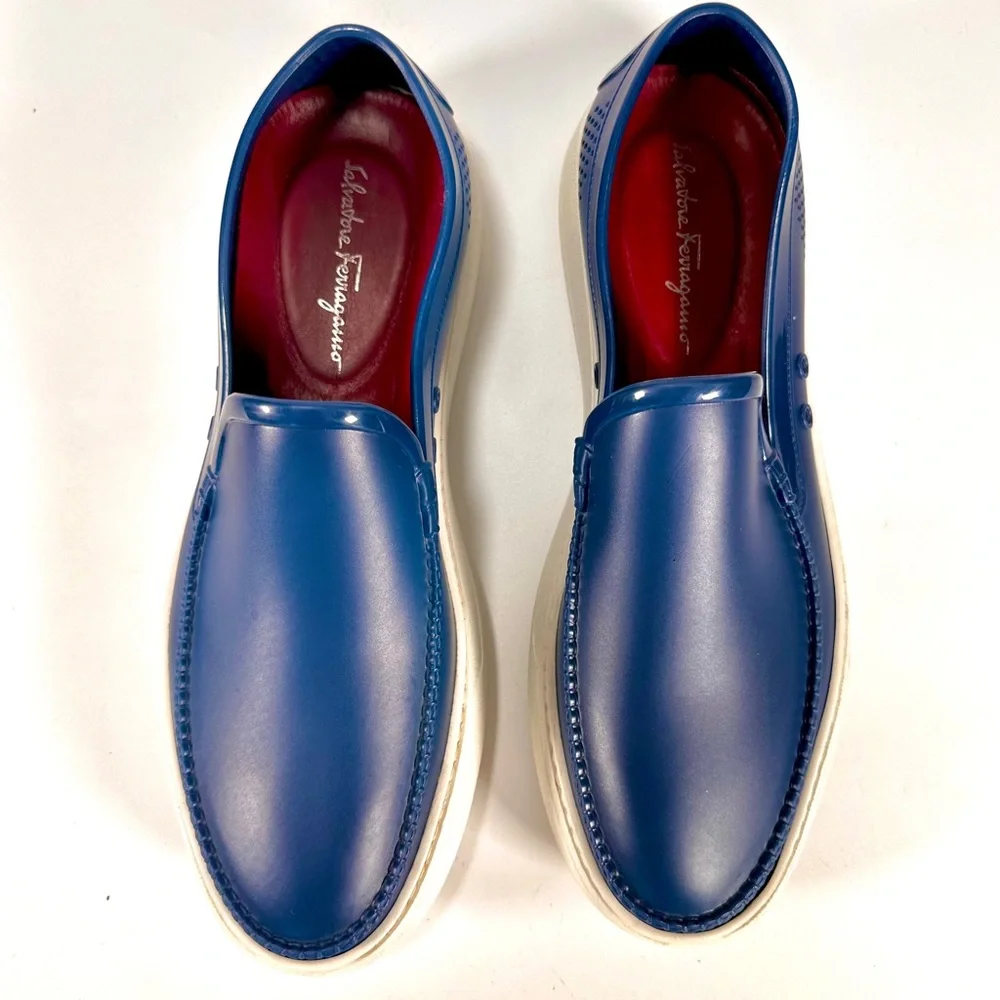 Salvatore Ferragamo Men's Fury 2 Synthetic Loafers/Boat Shoes Size 9 - Picture 4 of 16